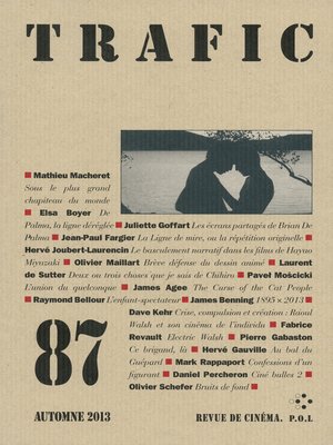 cover image of Trafic 87
